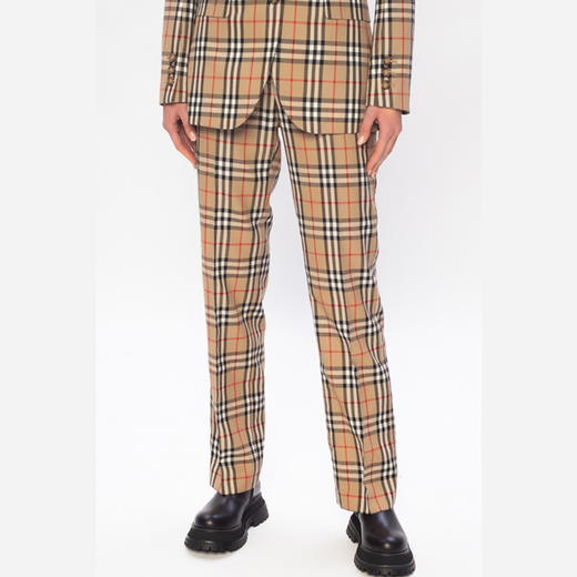 【二】BURBERRY 博柏利 Vintage 格纹羊毛量裁长裤 女休闲裤 格子 8033467 A7028 商品图2