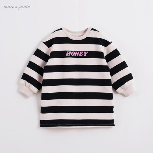 马克珍妮秋装 女童儿童字母纯棉连衣裙213536 商品图3