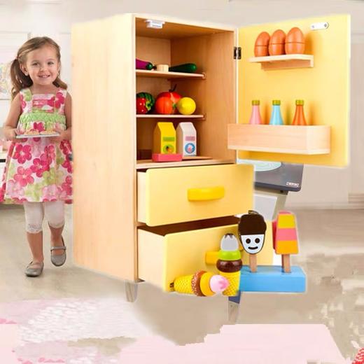 ToyWoo儿童过家家木制小家电冰箱切水果仿真玩具 商品图0