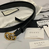 Gucci/古驰黑色双G扣女士腰带2cm-纳德隆国际卡8折 商品缩略图1