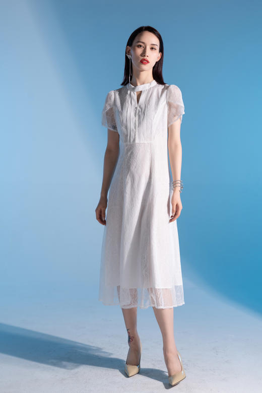 【花瓣袖礼服裙】臣禾立体修身裁剪连衣裙9212024476 商品图9