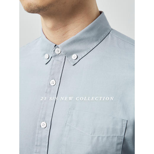 墨麦客男装秋季新款纯色休闲长袖衬衫男士轻熟风天丝翻领衬衣外套 商品图2