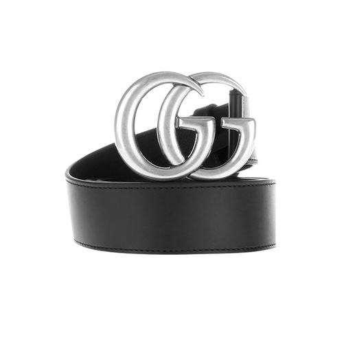 Gucci/古驰黑色双G徽标腰带宽4cm-纳德隆国际卡5折 商品图0