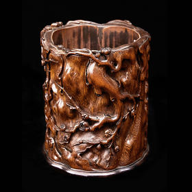 梅花竹笔筒15*13cm ZYXD