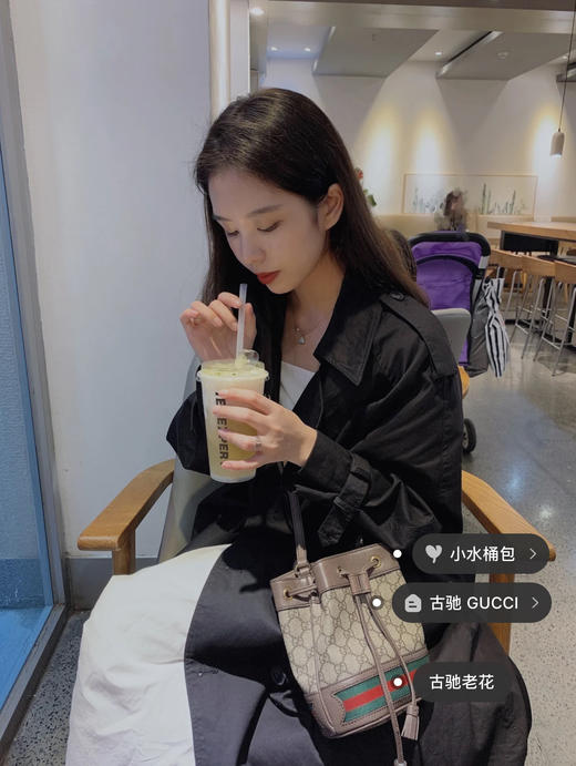 Gucci迷你水桶包，原单，对花对版，非低端，经典必入款 商品图3