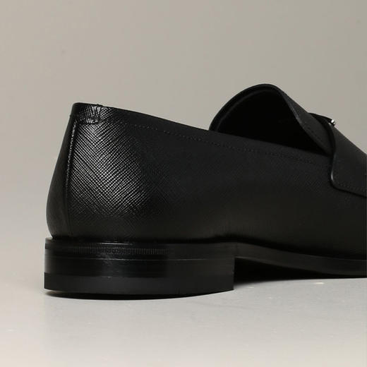 PRADA 普拉达 男士 Saffiano 皮革珐琅金属三角徽标乐福鞋 黑色 2DB180 053 F0002 商品图3