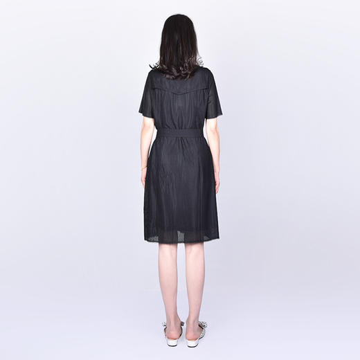 圣三利女装春夏季中长款纯色衬衫连衣裙SL121L31 商品图2