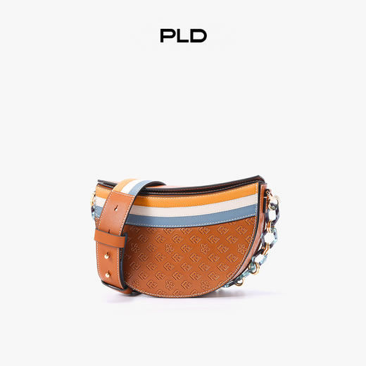PLD保兰德新月包气质撞色单肩斜挎包女时尚链条手提小包 商品图0
