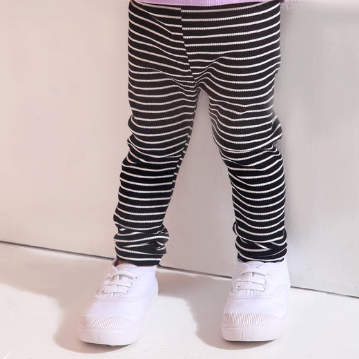 【早秋特价】龙之涵儿童条纹打底裤款薄婴儿条纹小宝宝裤子紧身洋气潮童装外穿 商品图6