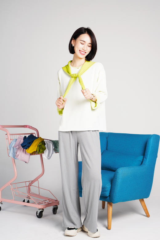 【XL XXL】【热销2700+】臣禾【藏肉阔腿裤】幸福感爆棚 舒服到没朋友 针织阔腿长裤S211060822【现货】 商品图7