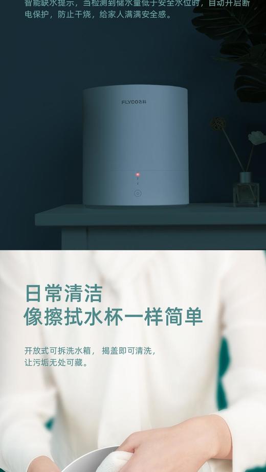 飞科空气加湿器喷雾器大容量卧室大雾量空调净化婴儿家用9205 商品图4
