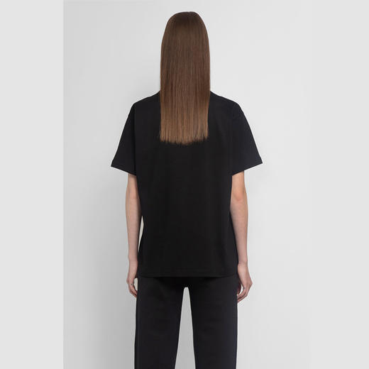 BURBERRY 博柏利 刺绣鹿图案棉质宽松 T恤衫 女士短袖T恤 黑色 8042882 A1189 商品图2