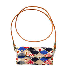 HUJI祤集Comfy斜挎包风の花扇面达摩