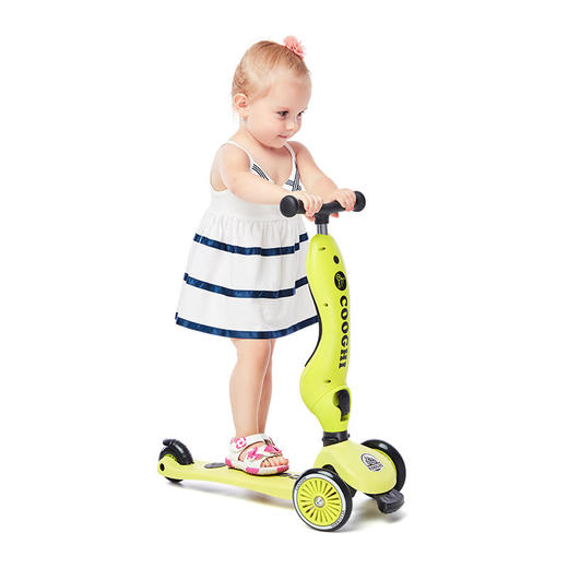 COOGHI酷骑儿童滑板车可坐可骑滑两用玩具车2-3-5岁宝宝三轮童车（V1/V2/V3经典款不发光） 商品图0