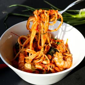 ·茄汁海鲜意大利面 tomato Seafood pasta