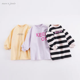 马克珍妮秋装 女童儿童字母纯棉连衣裙213536