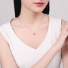 周六福珠宝18K金钻石项链女玫瑰金彩金单钻爱心套链 璀璨 KRDB065698 商品缩略图2