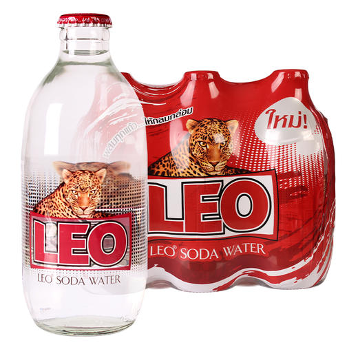 KJ 泰国进口LEO力欧气泡水苏打水无糖0卡玻璃瓶325ml(整箱6瓶)  2023.5月到期 介意勿拍 商品图0