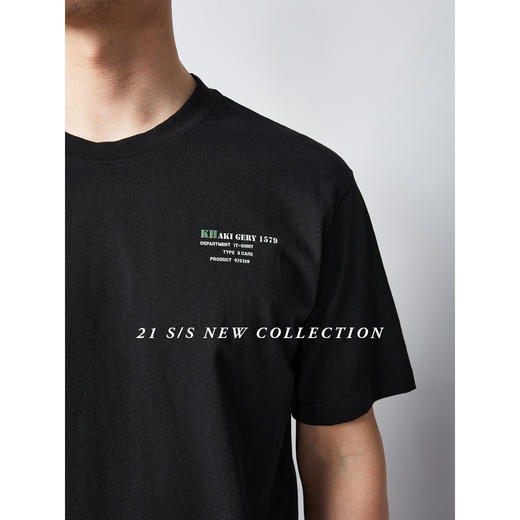 墨麦客男装2021夏季新款圆领简约印花短袖T恤男宽松全棉体恤70123 商品图2