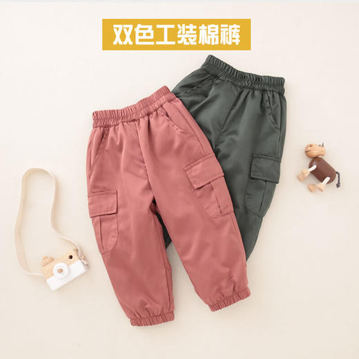 龙之涵双色工装棉裤柔软亲肤 商品图2