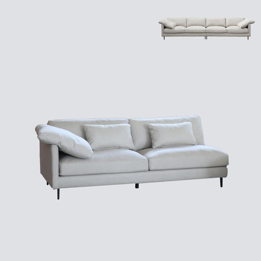 NS家居 ns furniture软包布艺转角多人组合沙发NSSF-5408-05KD/49L KD/80KD 商品图2