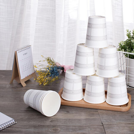 得力纸杯19200 250ml50只280g太阳纸 商品图0