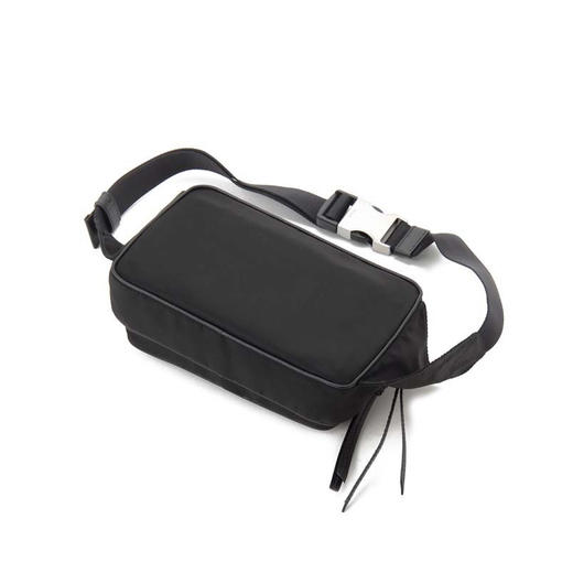 PRADA 普拉达 女士 Re-Nylon 再生尼龙珐琅金属三角形徽标腰包 黑色 1BL010 064 F0002 YOO 商品图1
