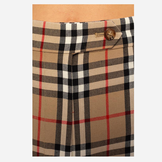 【二】BURBERRY 博柏利 Vintage 格纹羊毛量裁长裤 女休闲裤 格子 8033467 A7028 商品图3