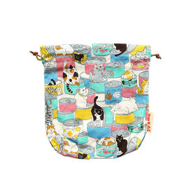 HUJI祤集Tidy收纳袋插画罐头猫咪