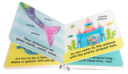 DK宝宝触摸纸板书 美人鱼 英文原版 Baby Touch and Feel Mermaid 亲子互动阅读绘本 幼儿英语启蒙早教认知图画书 英文版书籍 商品图1