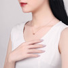 周六福珠宝18K金钻石项链女玫瑰金彩金单钻爱心套链 璀璨 KRDB065698 商品缩略图3