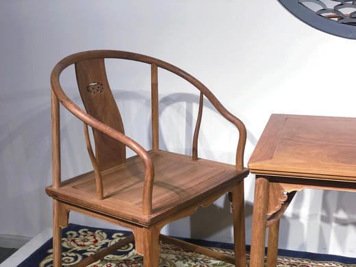 红桥红  家具严选  缅甸花梨（大果紫檀）【如意垂手圈椅三件套 】 商品图4