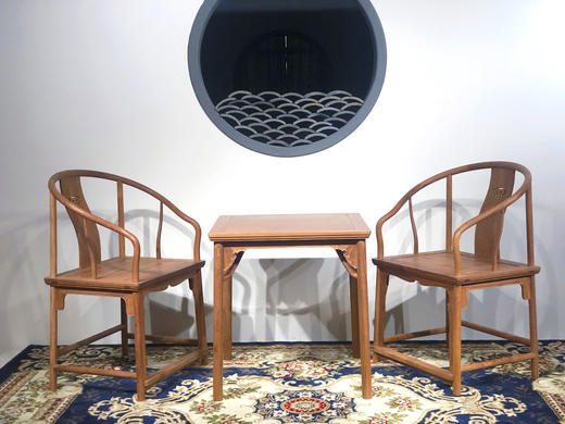 红桥红  家具严选  缅甸花梨（大果紫檀）【如意垂手圈椅三件套 】 商品图3