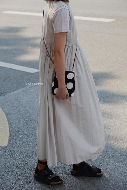 FRANCESCA浅灰/白/黑背心绑带裙 商品图12