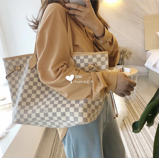 LV 经典购物袋never full-白棋盘格，原单，对花对版，轻松乱真无压力 商品图2