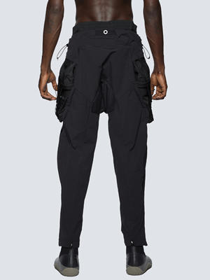 HAMCUS/SRC-#2/Disassemble double cargo pants/BK 商品图3