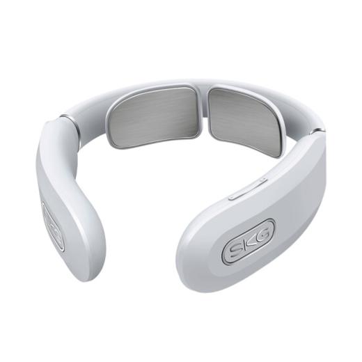 SKG 颈椎按摩器 时尚颈椎按摩仪 肩颈按摩器 颈椎经络电脉冲护颈仪 K3浅灰色 商品图0