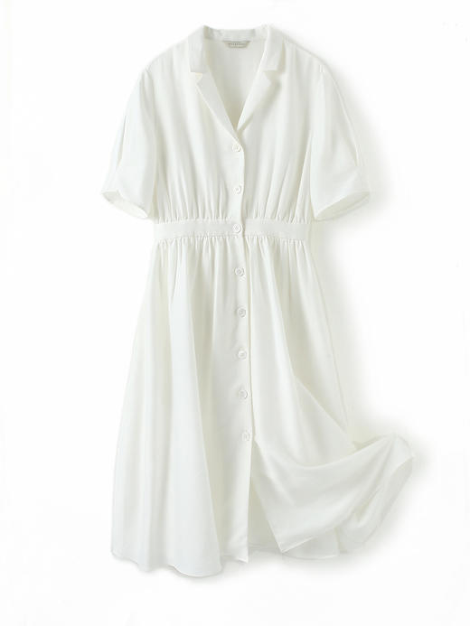 HeyDress白色连衣裙女夏季法式收腰长款气质裙子显瘦仙女裙 商品图4