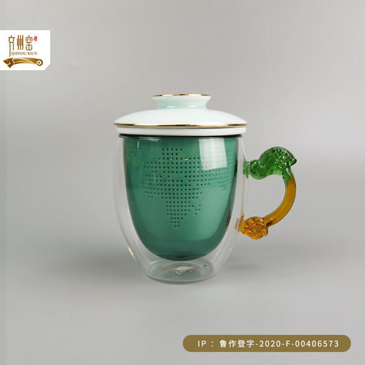 齐州窑陶瓷琉璃杯一对 商品图0