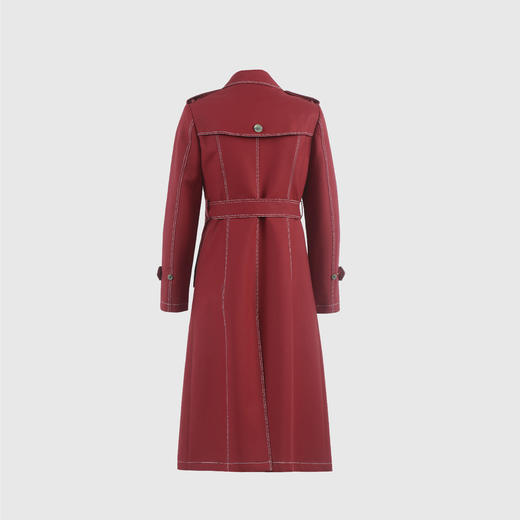 撞色压明线气质欧美风衣（附腰带） 商品图3