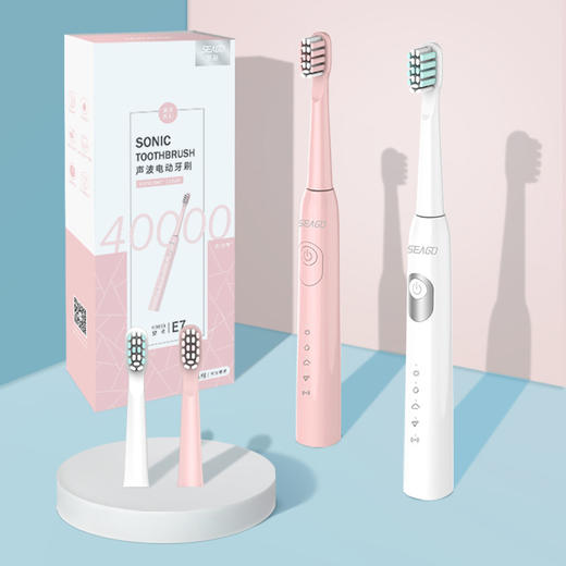 seago/赛嘉电动牙刷成人款 充电情侣自动声波牙刷家用防水E7 商品图6