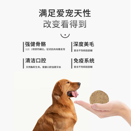 【还原爱宠食肉天性】帕特诺尔冻干生骨肉猫咪狗狗零食鹌鹑牛肉三文鱼冻干猫粮狗粮肉饼 商品图10