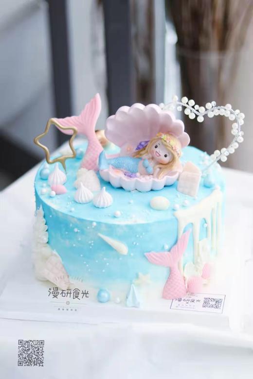 【生日蛋糕】蓝底美人鱼贝壳款 商品图0
