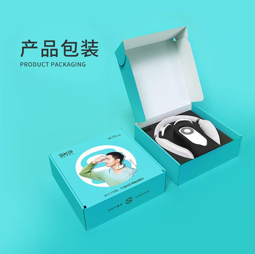 SKG 颈椎按摩器 颈椎按摩仪 肩颈按摩器 颈椎经络电脉冲护颈仪 4098 蓝牙款 商品图4