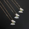 18K玫瑰金和田玉（白玉）项链--蝶 /蝶15*17mm/链长40+2cm 商品缩略图1