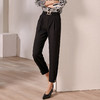 剩S/M/L/XL 米思阳2025早秋新款黑色时尚百搭直筒裤高腰显瘦九分休闲裤女0069 商品缩略图2