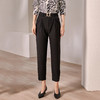 剩S/M/L/XL 米思阳2025早秋新款黑色时尚百搭直筒裤高腰显瘦九分休闲裤女0069 商品缩略图1