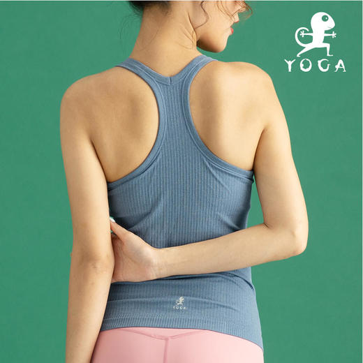 【七十二小时发货】壁虎瑜伽【2107SY018】修身显瘦背心（有胸垫） 商品图6
