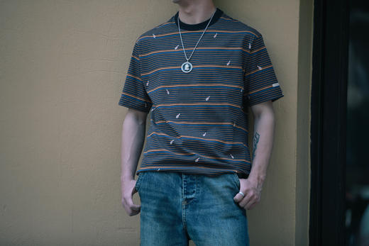 B129312461保龄球条纹短袖T恤 商品图1