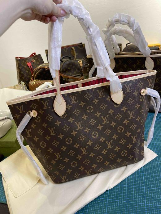 LV 经典购物袋never full-老花红色内里，原单，对花对版，轻松乱真无压力 商品图5